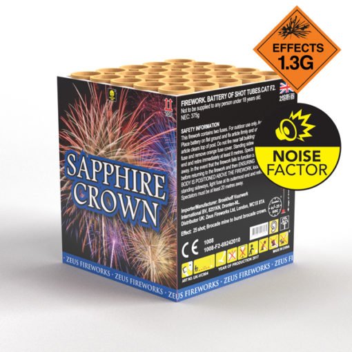 Sapphire Crown | Cakes & Barrages | Dynamic Fireworks