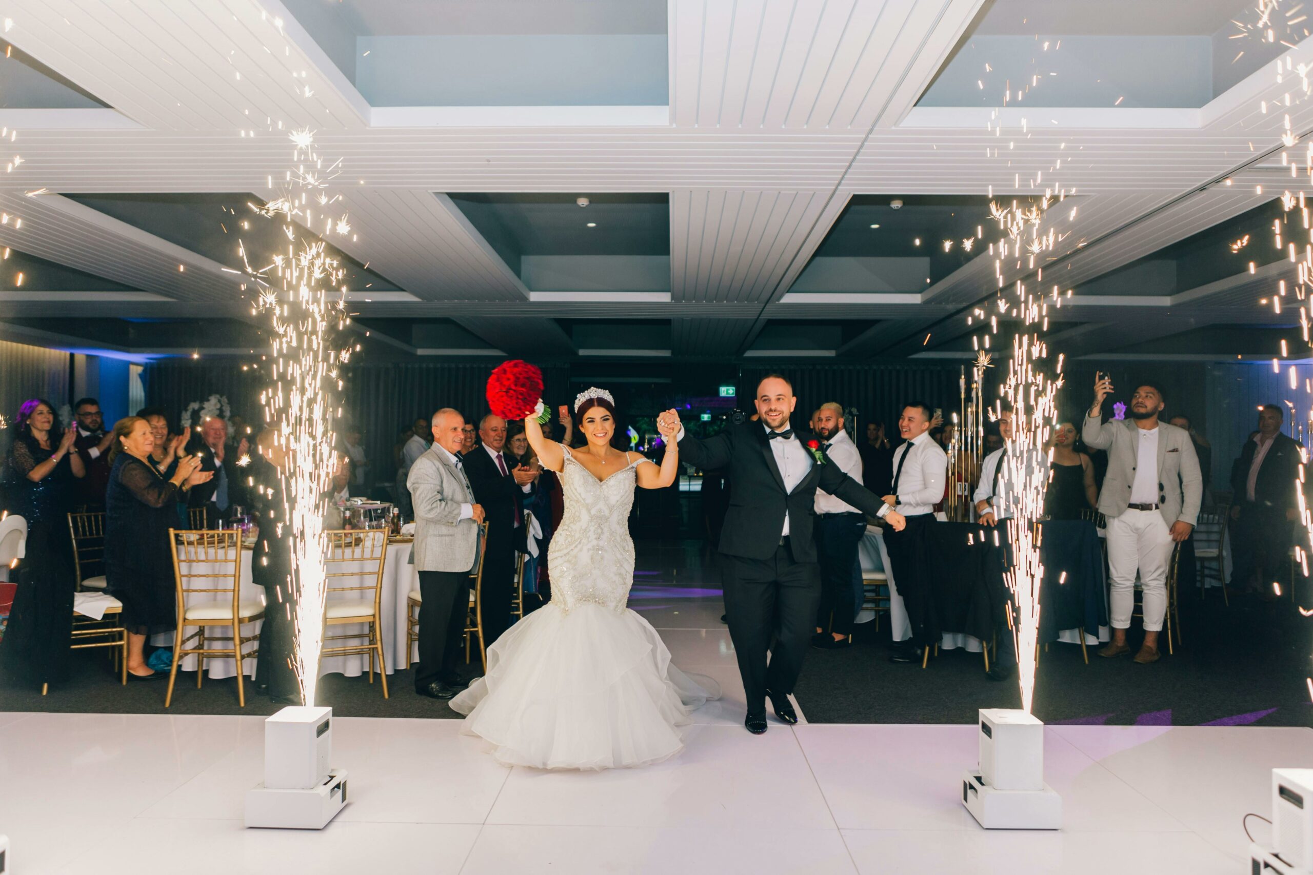 Cold sparks wedding